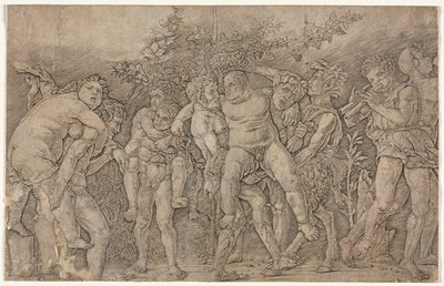 Bacchanaal met Silenus door Andrea Mantegna