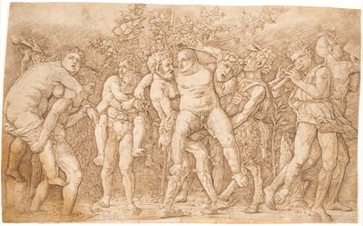 Bacchanaal met Silenus door Andrea Mantegna