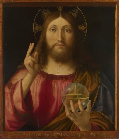 Verlosser van de wereld (Salvator Mundi). 1519 door Andrea Previtali