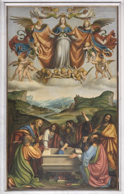 Tenhemelopneming van de Maagd Maria, c.1520 door Andrea Solario