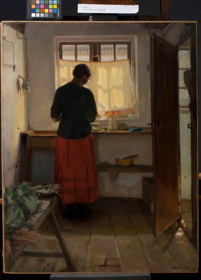 De Dienstmeid in de Keuken door Anna Ancher