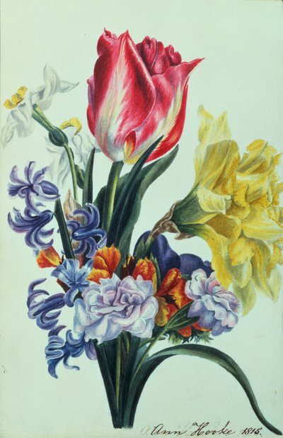 Lentebloemen, 1815 door Anne Hooke