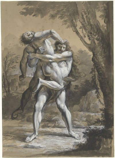 Hercules en Antaeus door Anonymous