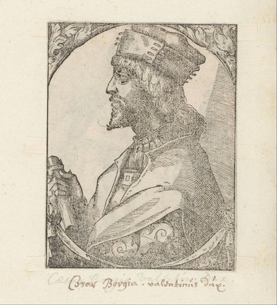 Portret van Cesare Borgia door Anonymous