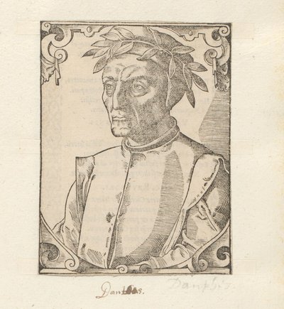 Portret van Dante Alighieri door Anonymous