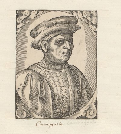 Portret van Francesco Bussone da Carmagnola door Anonymous