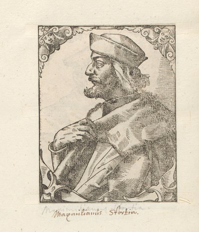 Portret van Maximiliaan Sforza door Anonymous