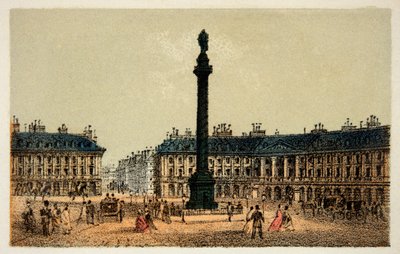 Parijs 1874: Place Vendôme - Privécollectie door Anonymous Anonymous