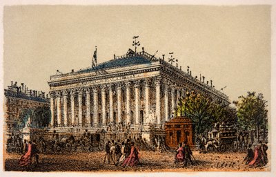 Parijs in 1874: La Bourse, Privécollectie door Anonymous Anonymous