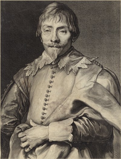 Portret van Willem Hondius door Anthony van Dyck