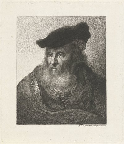 Portret van een rabbi door Antoine Marie Labouchere