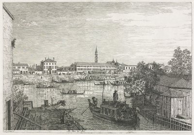 Gezichten: De Haven van Dolo door Antonio Canaletto