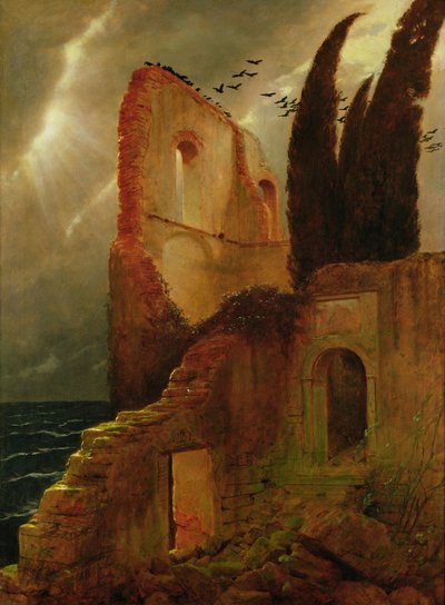 Ruïne aan Zee door Arnold Böcklin