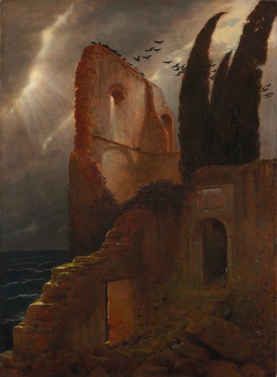 Ruïne aan Zee door Arnold Böcklin