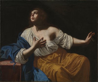 Boetvaardige Maria Magdalena, c.1640 door Artemisia Gentileschi