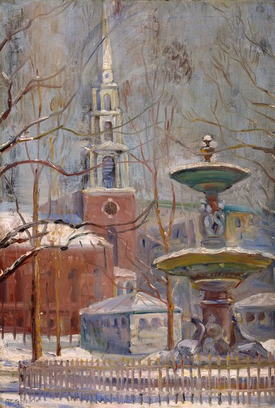 Park Street bij Boston Commons, c.1910-20 door Arthur Clifton Goodwin