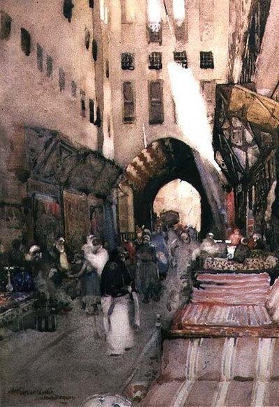 Een Turkse bazaar door Arthur Melville