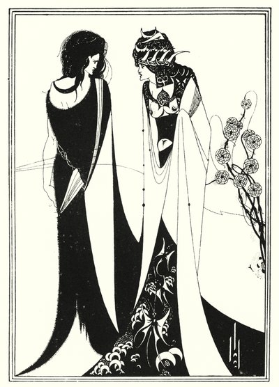 Johannes en Salome (gravure) door Aubrey (after) Beardsley