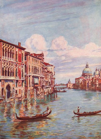 Venetië, Het Grote Kanaal, Italië door Auguste Gerardin