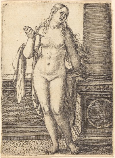 Lucretia Staand bij een Zuil door Barthel Beham