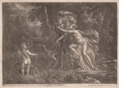 Venus en Adonis door Bernard Lens