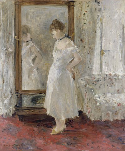 De cheval spiegel door Berthe Morisot