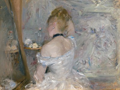 Vrouw bij haar toilet, 1875-80 door Berthe Morisot