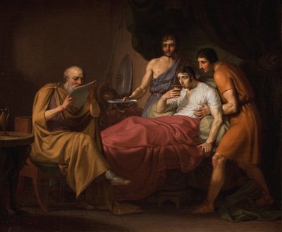 Alexander de Grote op zijn ziekbed door Christoffer Wilhelm Eckersberg