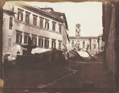 Uitzicht op de Capitol Trappen, Rome door Calvert Richard Jones