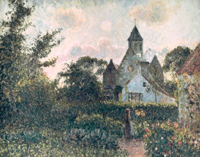 Kerk van Knocke, 1894 door Camille Jacob Pissarro