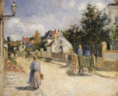 Weg in Pontoise, 1879 door Camille Jacob Pissarro