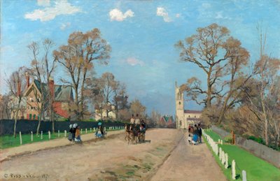 De Laan, Sydenham, 1871 door Camille Jacob Pissarro