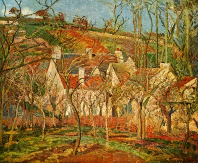 De rode daken, 1877 door Camille Jacob Pissarro