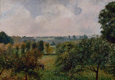 Na de regen, herfst, Eragny door Camille Pissarro