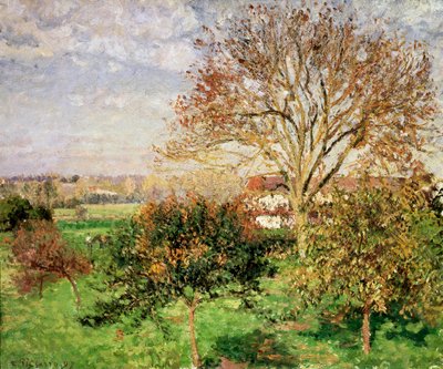 Herfstochtend in Éragny door Camille Jacob Pissarro