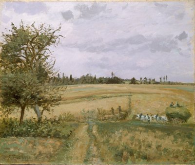 Landschap bij Pontoise door Camille Pissarro