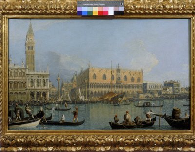 Uitzicht op het Dogepaleis in Venetië door Giovanni Antonio Canal