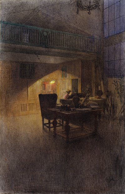 Aan de piano door Carl Larsson