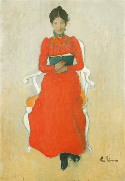 Portret van Dora Lamm, ca. 1900 door Carl Larsson