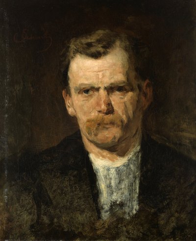 Portret van een man door Carl Schuch