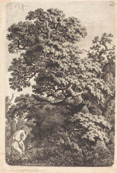 Satyr en nimf in een moeras door Carl Wilhelm Kolbe