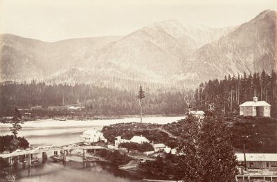 Watervallen, Oregon, 1867, gedrukt ca. 1876 door Carleton Emmons Watkins