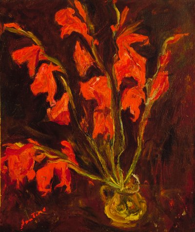 Rode gladiolen door Chaim Soutine