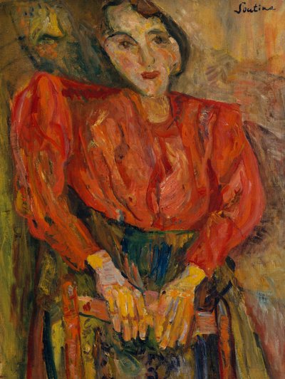 Vrouw in Rode Blouse door Chaim Soutine