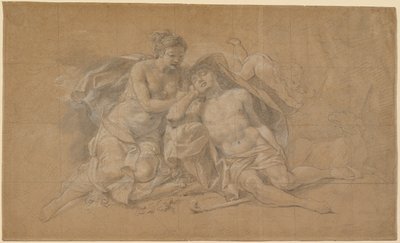 Diana en Endymion door Charles Antoine Coypel