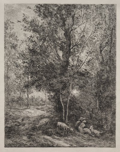 De Herder en de Herderin door Charles Francois Daubigny