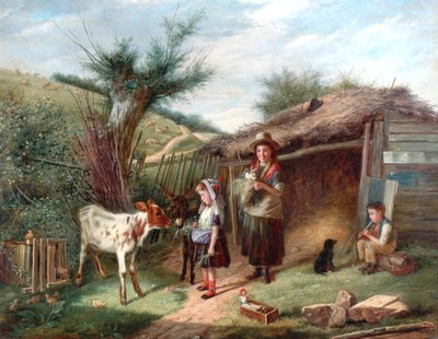 De huisdieren, 1838 door Charles Hunt