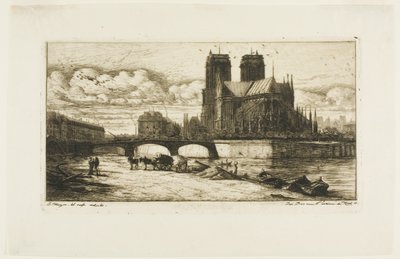 De Apsis van Notre-Dame, Parijs door Charles Meryon