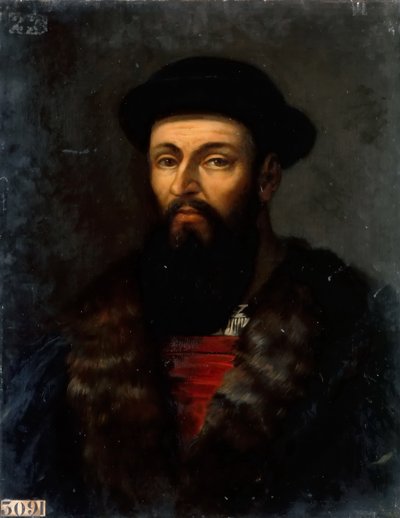 Portret van Ferdinand Magellan 1470-1521 door Charles Philippe Lariviere