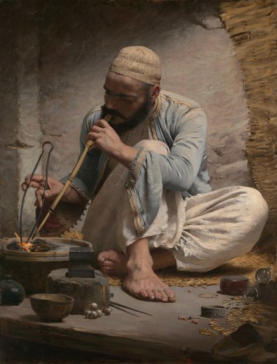 De Arabische Juwelier, ca. 1882 door Charles Sprague Pearce